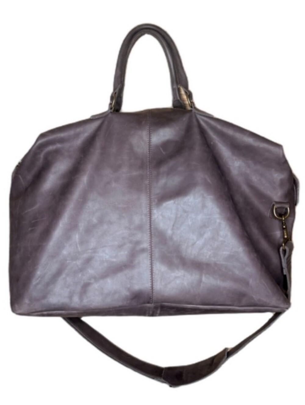 Able Brown Leather Logo Patch Tote - Picture 4 of 16